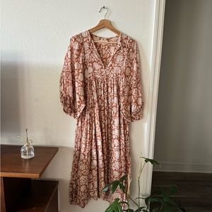 Daughters of India Kyra Midi Dress in Caramel
